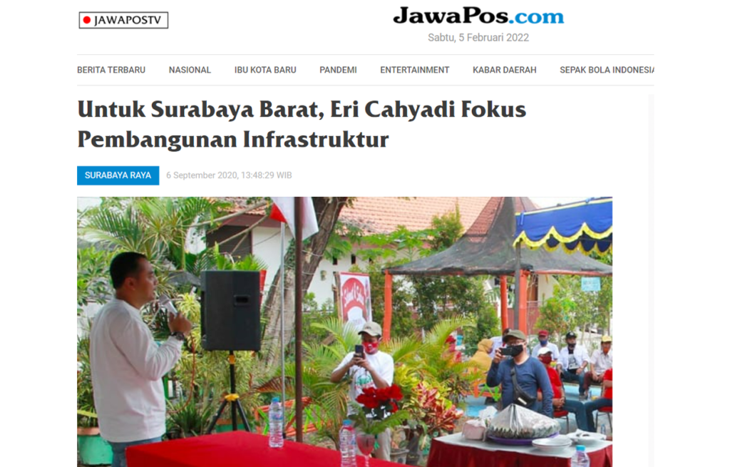 Walikota - Infrastruktur Surabaya Barat web